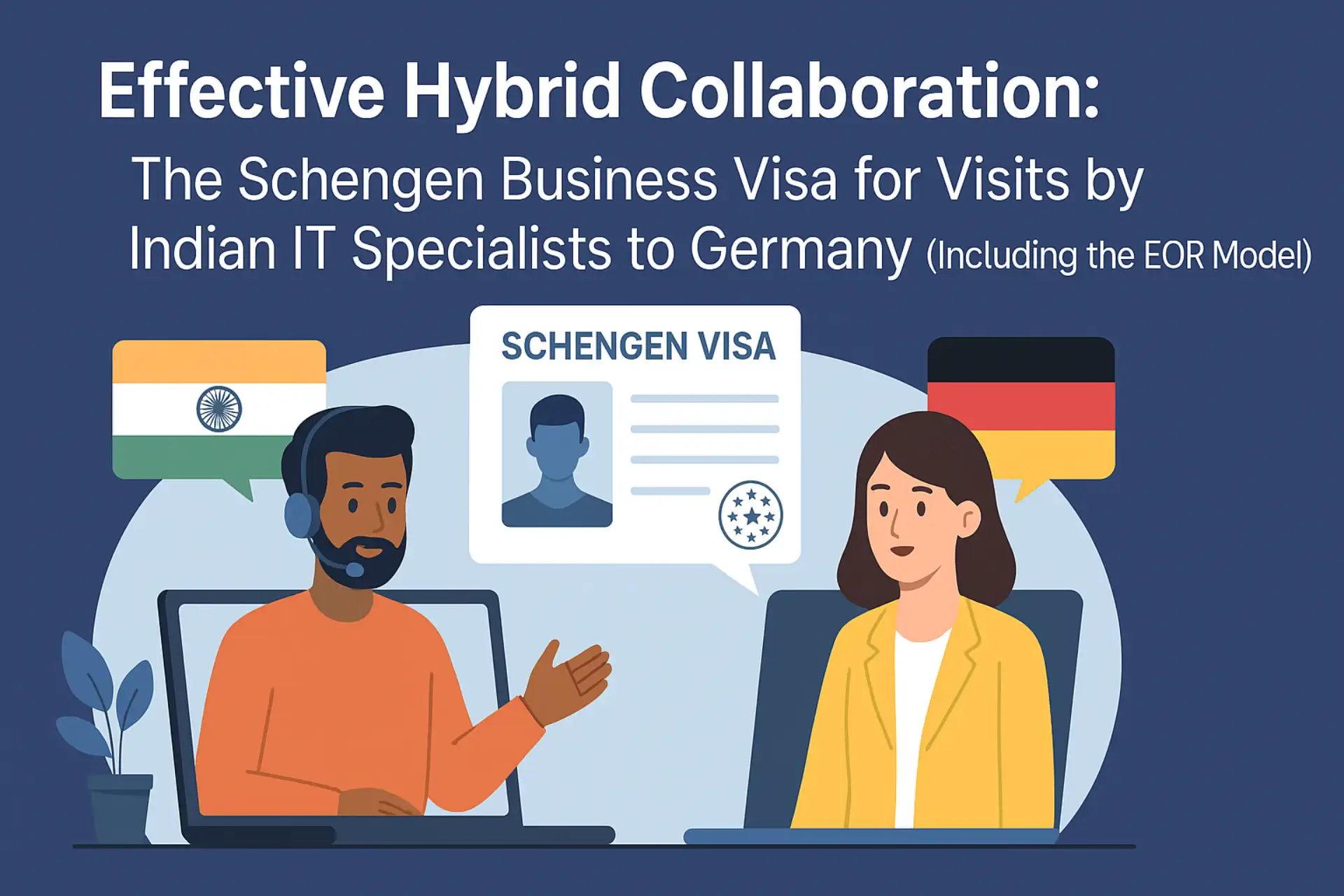 Effektive hybride Kollaboration: Das Schengen-Visum für Besuche indischer IT-Spezialisten in Deutschland (auch im EOR-Modell)